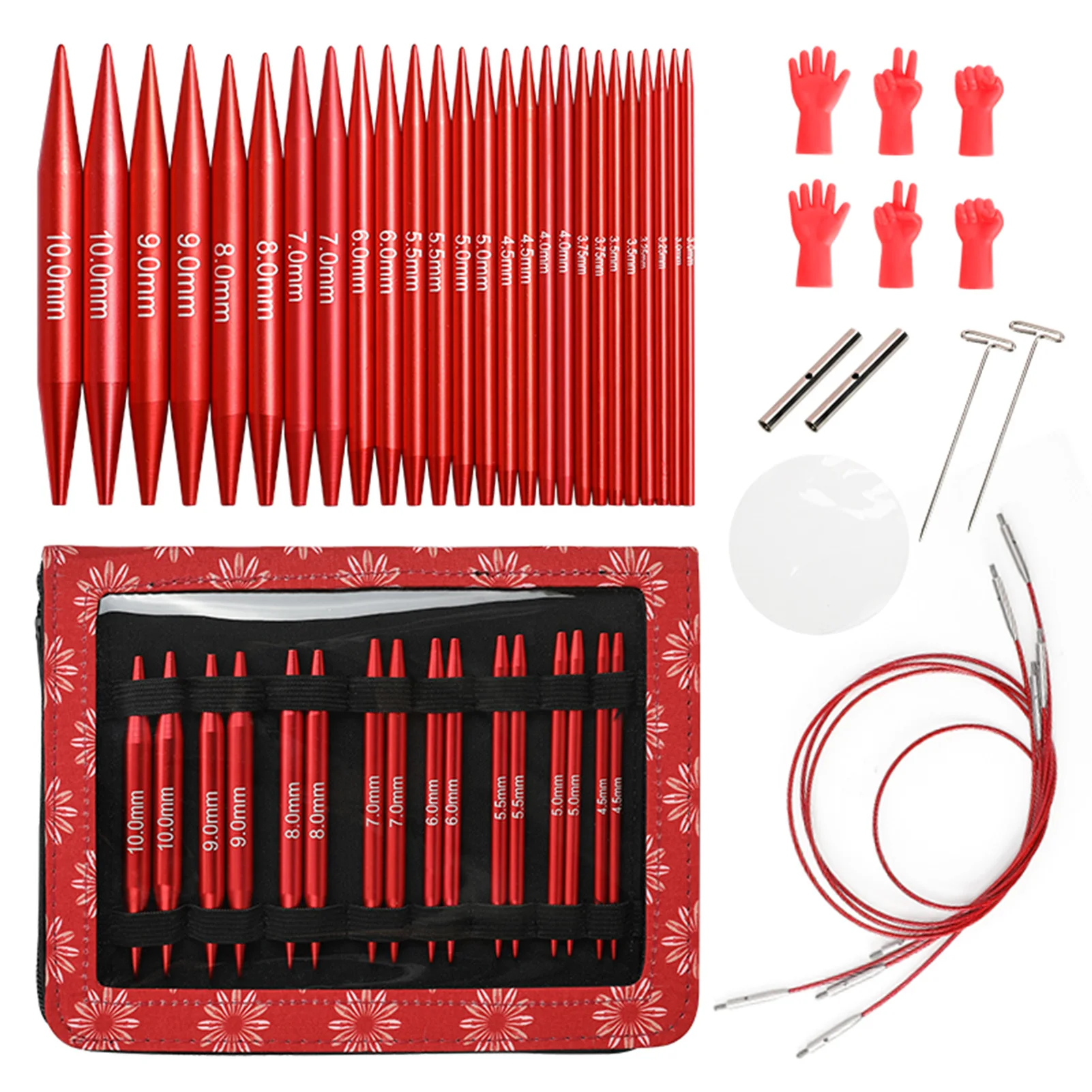 

Circular Knitting Needle Set Handmade Weaving Tool With Storage Case Portable Lightweight Handmade Replaceable Needle Kit