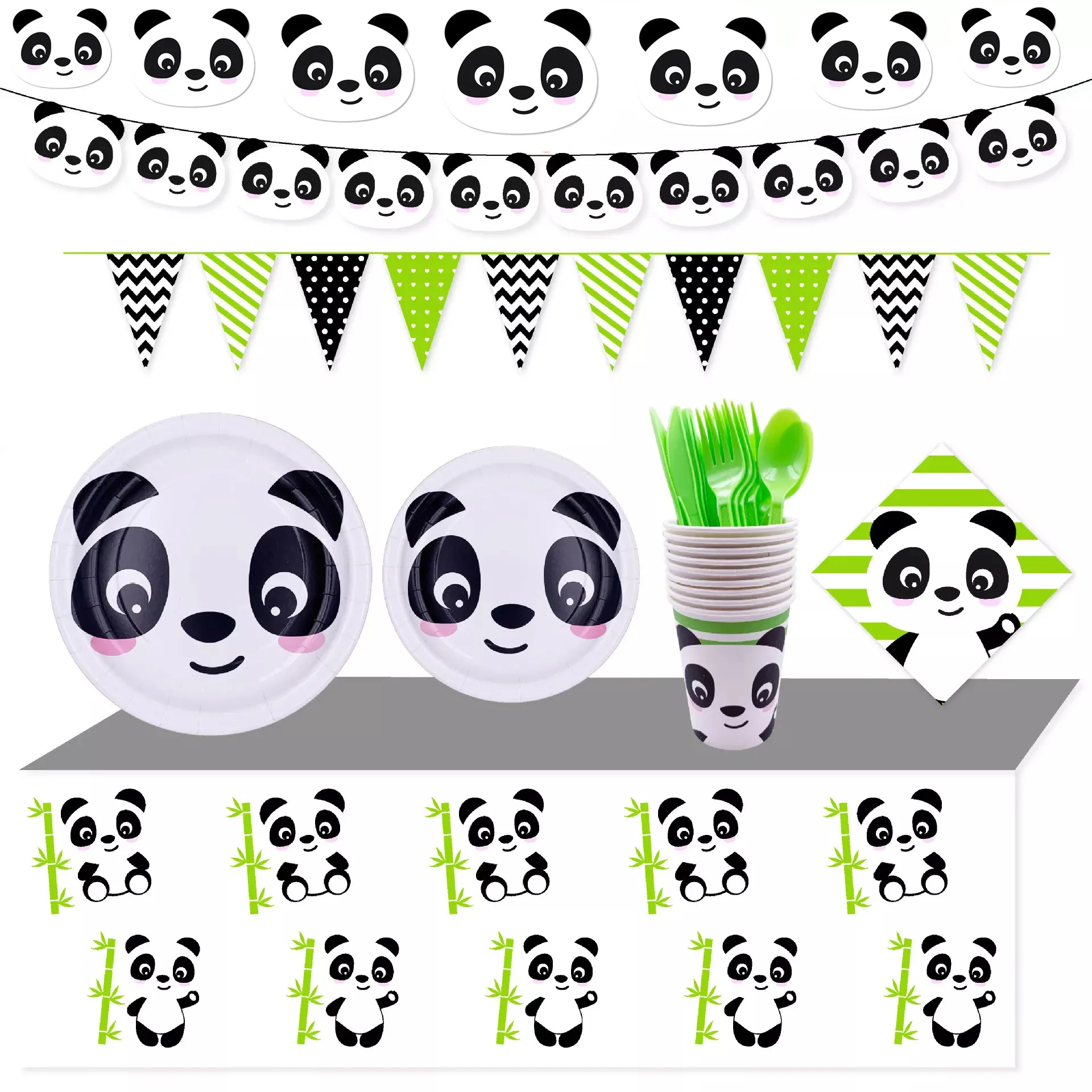 Panda Theme Party Supplies Panda Disposable Tableware Panda Plates Cups Napkins Straws Banner Cake Toppers Kids Boy Baby Shower
Panda Theme Party Supplies Panda Disposable Tableware Panda Plates Cups Napkins Straws Banner Cake Toppers Kids Boy Baby Shower