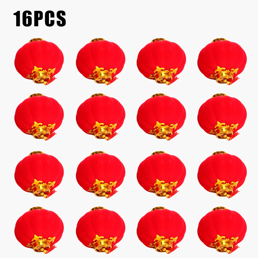 16PCS Red Flocking Lantern 3 Styles Plastic Stylish Small Lanterns for Chinese New Year's Day Spring Decoration
16PCS Red Flocking Lantern 3 Styles Plastic Stylish Small Lanterns for Chinese New Year's Day Spring Decoration