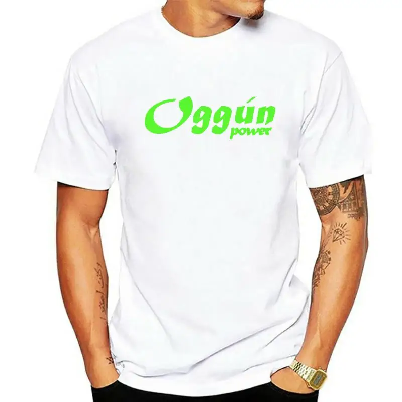 Oggun Power мужская футболка. Зеленые буквы sanтерия Ifa Elegua Chango Yemaya 
Oggun Power мужская футболка. Зеленые буквы sanтерия Ifa Elegua Chango Yemaya