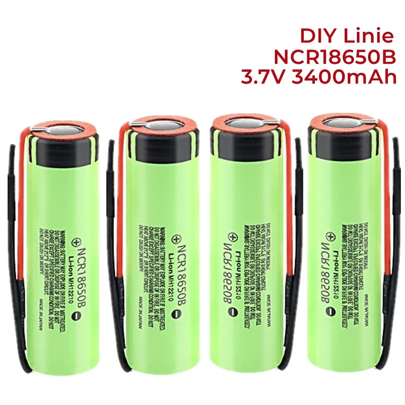 1-20PCS 100% Original 18650 battery 3400mah 3.7v lithium battery NCR18650B 3400mah Suitable for flashlight battery +DIY wire
1-20PCS 100% Original 18650 battery 3400mah 3.7v lithium battery NCR18650B 3400mah Suitable for flashlight battery +DIY wire