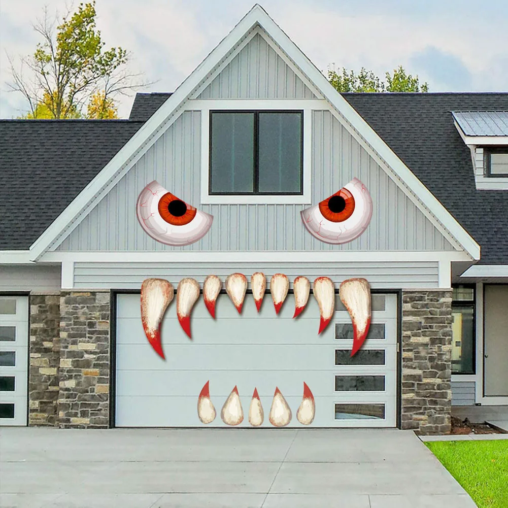 Fangs Halloween Stickers Waterproof For Party Garage Archway Holiday Decorations Large Eyes Monster Face Outdoor
Fangs Halloween Stickers Waterproof For Party Garage Archway Holiday Decorations Large Eyes Monster Face Outdoor