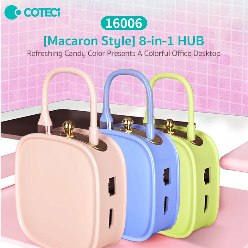 Coteetci Macaron Style 8in1 Hub Type-C To Hdml+Usb3.0 Computer Switch Accessories Dock Station Usb Adapter Docking Station
Coteetci Macaron Style 8in1 Hub Type-C To Hdml+Usb3.0 Computer Switch Accessories Dock Station Usb Adapter Docking Station