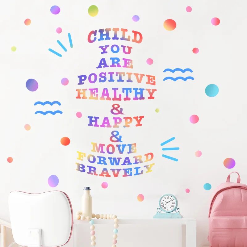Child You Are Positive Healthy Happy Move Forward Bravely Home Decorate Positive Energy Self-Improvement Wall Stickers
Child You Are Positive Healthy Happy Move Forward Bravely Home Decorate Positive Energy Self-Improvement Wall Stickers
