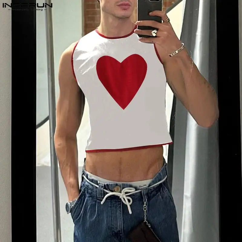 INCERUN Tops 2023 American Style New Men's Fashion Chest Love Pattern Waistcoat Casual Fashion Patchwork Sleeveless Vests S-5XL
INCERUN Tops 2023 American Style New Men's Fashion Chest Love Pattern Waistcoat Casual Fashion Patchwork Sleeveless Vests S-5XL