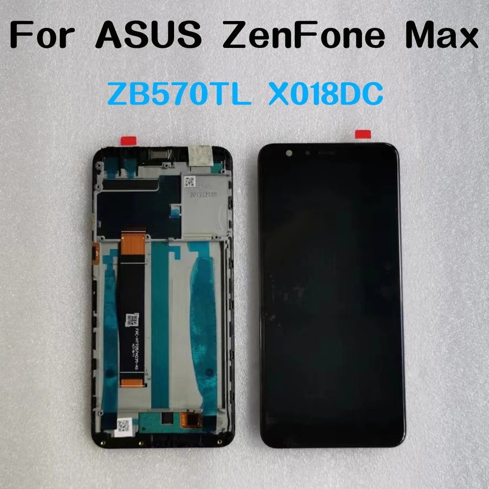 

For ASUS ZenFone Max Plus M1 ZB570TL X018DC X018D LCD Display Touch Screen Digitizer Sensor Glass Assembly with Frame