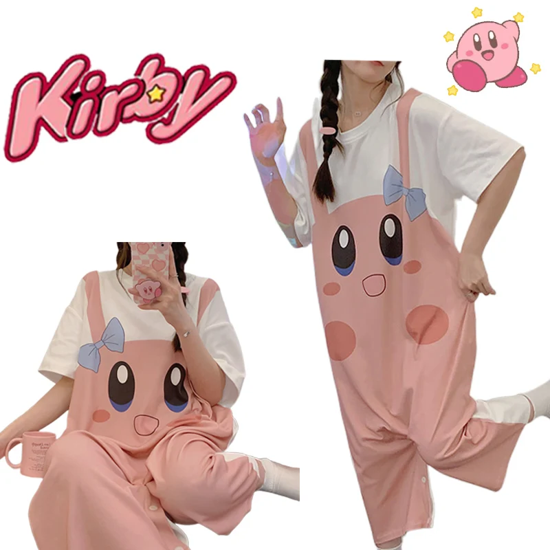 Хлопковая пижама Kirby, летняя ночная рубашка с короткими рукавами и милым мультяшным аниме, японская Домашняя одежда, удобная и приятная на ощупь
Хлопковая пижама Kirby, летняя ночная рубашка с короткими рукавами и милым мультяшным аниме, японская Домашняя одежда, удобная и приятная на ощупь