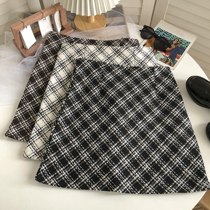 Women Korean High Waist Plaid A-Line Skirt Ladies Vintage Casual Mini Short Skirt Fashion Package Hip Skirt Female
Women Korean High Waist Plaid A-Line Skirt Ladies Vintage Casual Mini Short Skirt Fashion Package Hip Skirt Female