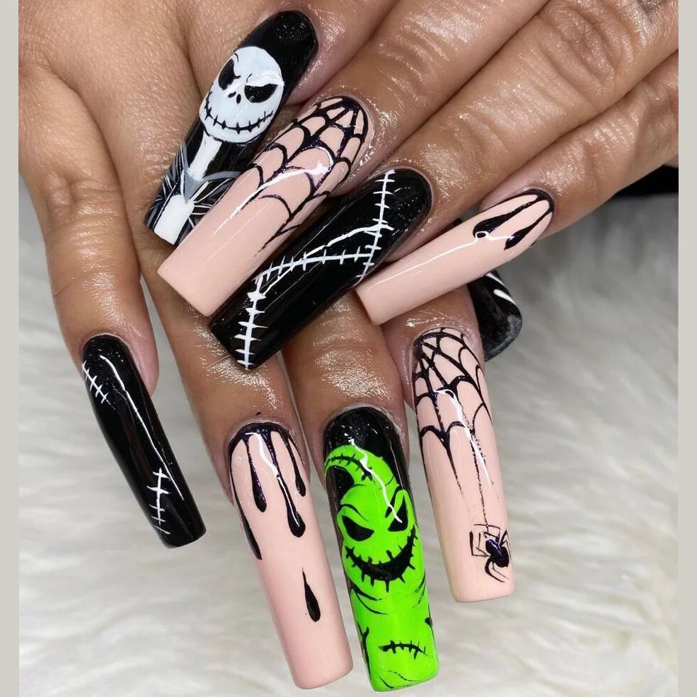 Halloween False Nail Wearable French Long Fake Nail Coffin Ballet Press on Nail Black Pumpkin Patch Design Manicure Tips
Halloween False Nail Wearable French Long Fake Nail Coffin Ballet Press on Nail Black Pumpkin Patch Design Manicure Tips