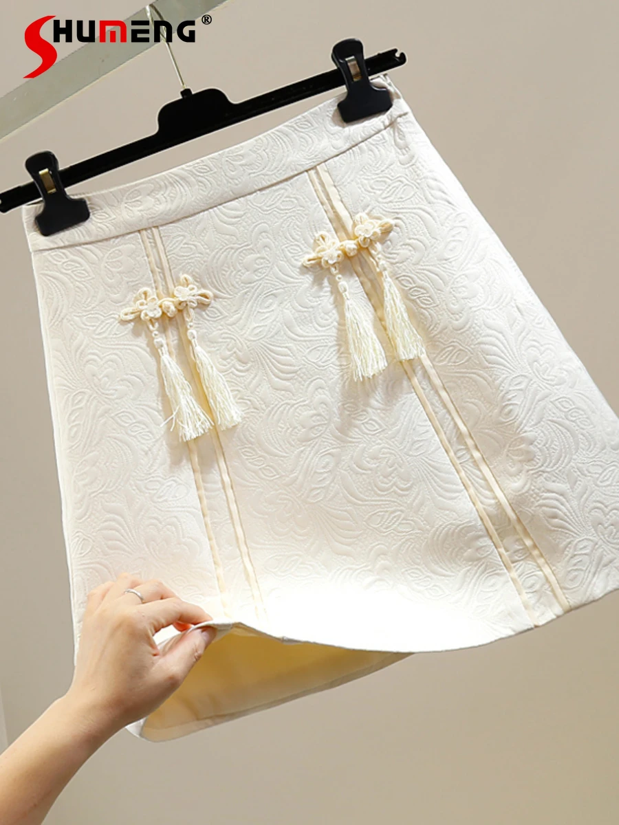 Office Lady Vintage Three-Dimensional Buckle Tassel A- Line Skirt Women's Korean-Style Wild High Waist Slimming Skirts Female
Office Lady Vintage Three-Dimensional Buckle Tassel A- Line Skirt Women's Korean-Style Wild High Waist Slimming Skirts Female
