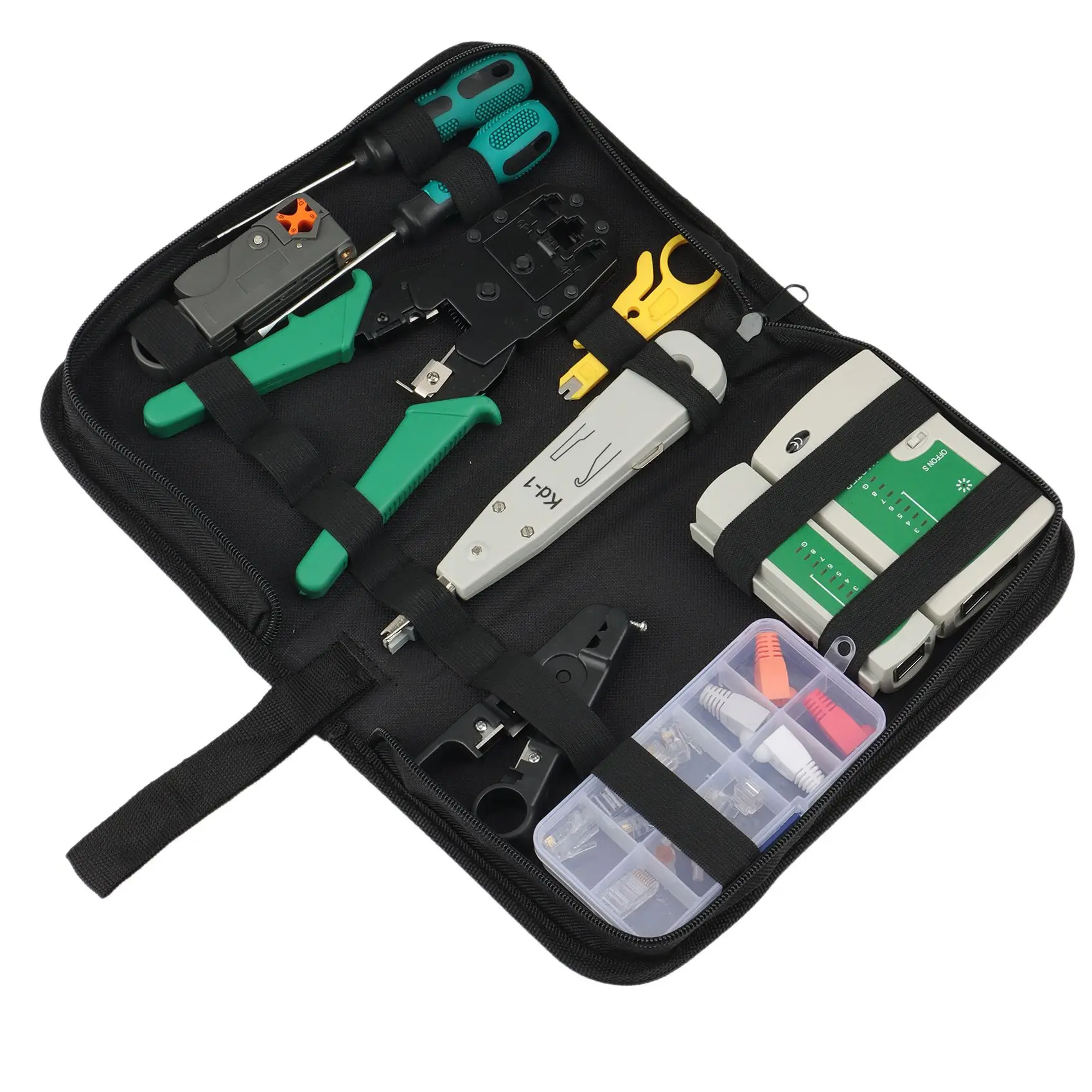 11Pcs/Set RJ45 RJ11 RJ12 CAT5 CAT5E Portable LAN Network Repair Tool Kit Utp Cable Tester and Plier Crimp Crimper Plug
11Pcs/Set RJ45 RJ11 RJ12 CAT5 CAT5E Portable LAN Network Repair Tool Kit Utp Cable Tester and Plier Crimp Crimper Plug