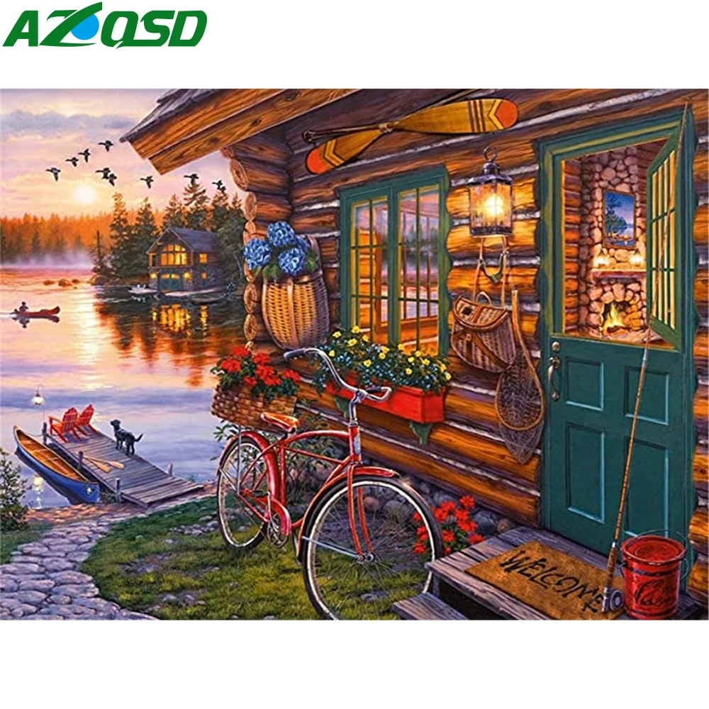 AZQSD Алмазная картина 5d дом закат вышивка пейзаж озеро река ручной работы подарок вышивка крестиком наборы рукоделие искусство
AZQSD Алмазная картина 5d дом закат вышивка пейзаж озеро река ручной работы подарок вышивка крестиком наборы рукоделие искусство
