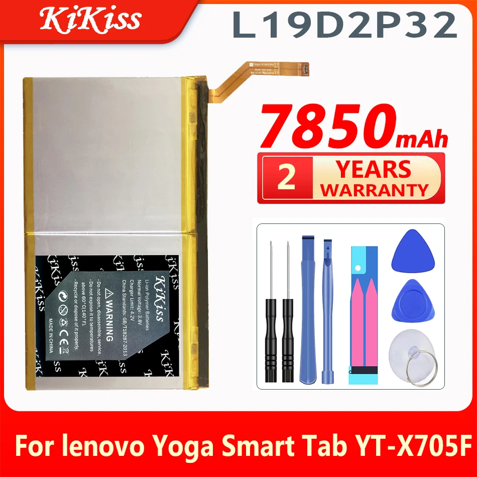 

KiKiss New Battery 7850mAh Battery for Lenovo Yoga Smart Tab(YT-X705F) 1ICP3/84/94-2 L19D2P32 Laptop Tablet Batteries Batterij
