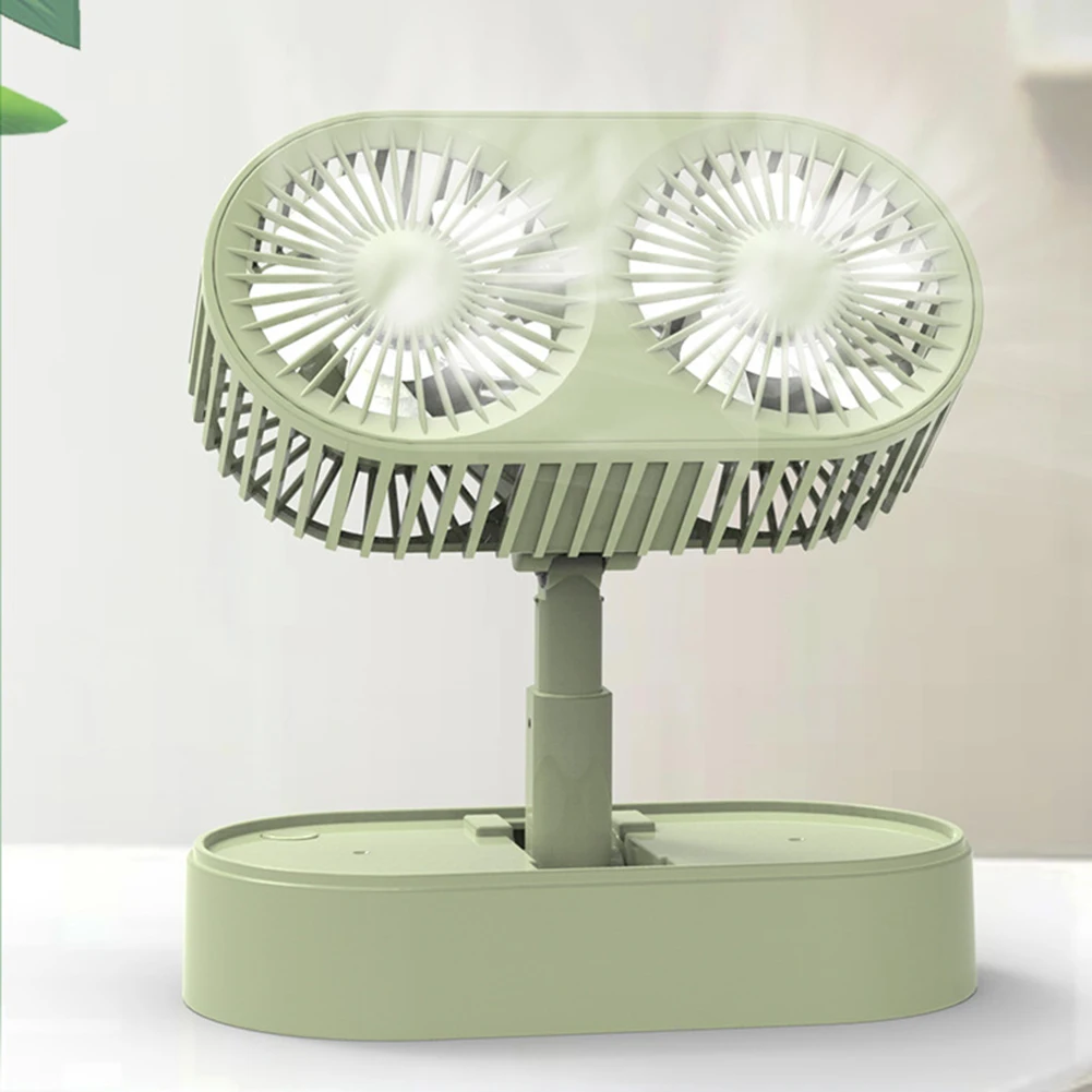 Mini USB Telescopic Folding Fan Portable Rotating Silent Summer Desktop Table Dual-head Cooling Fan for Office Bedroom School 
Mini USB Telescopic Folding Fan Portable Rotating Silent Summer Desktop Table Dual-head Cooling Fan for Office Bedroom School