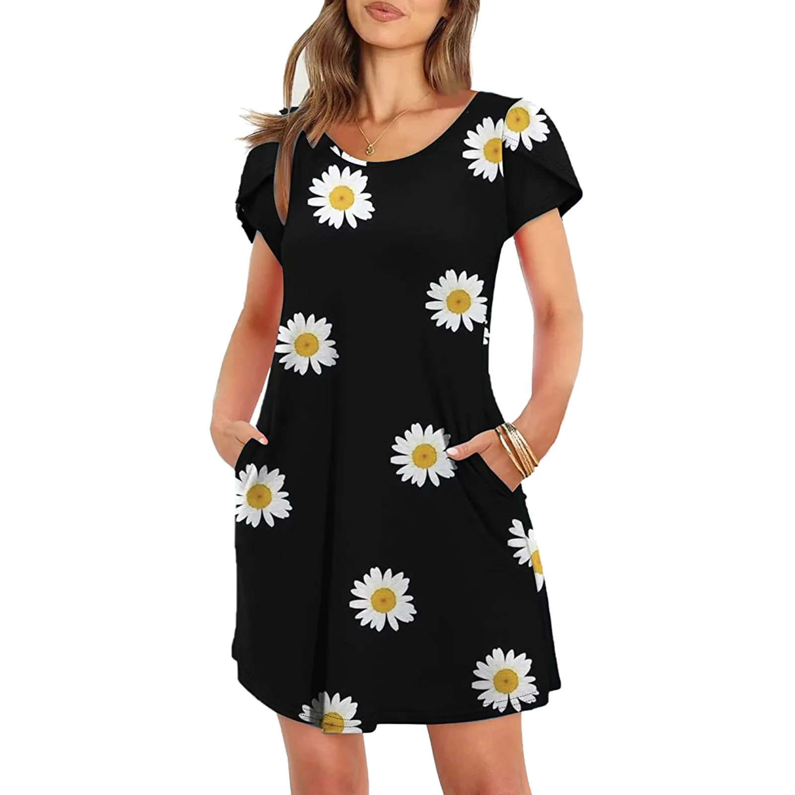 Women Summer Casual Dresses For Tshirt Dresses 2022 Fashion Flroal Printed Short Sleeve Loose Mini Dress
Women Summer Casual Dresses For Tshirt Dresses 2022 Fashion Flroal Printed Short Sleeve Loose Mini Dress
