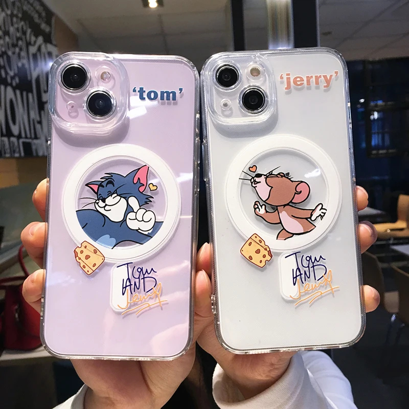 Cartoon Toms and Jerries For Magsafe Magnetic Phone Case for IPhone 14 13 12 11 Pro Max 14Pro Couple Anti-drop Soft Back Cover
Cartoon Toms and Jerries For Magsafe Magnetic Phone Case for IPhone 14 13 12 11 Pro Max 14Pro Couple Anti-drop Soft Back Cover