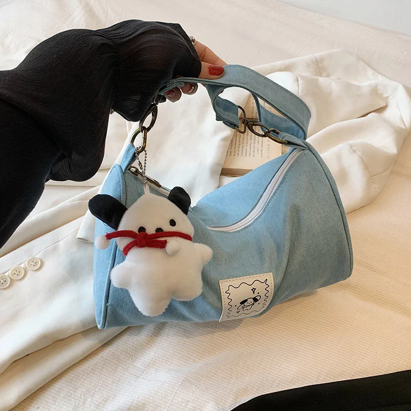 Soft Denim Small Shoulder Crossbody Bags for Women Cylindrical Designer Bag 2023 New Luxury Brand Female Handbag Kawaii Tote Bag
Soft Denim Small Shoulder Crossbody Bags for Women Cylindrical Designer Bag 2023 New Luxury Brand Female Handbag Kawaii Tote Bag