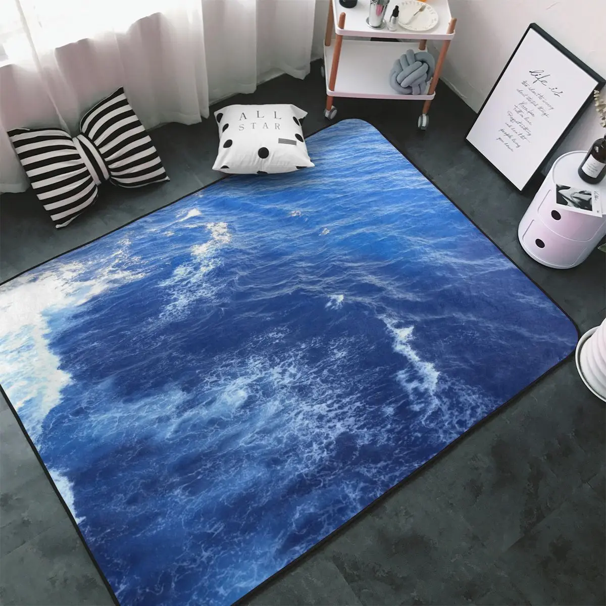 Blue Ocean Carpet, Polyester Floor Mats Holiday Anti-Slip Everyday Birthday Gifts Mats Customizable
Blue Ocean Carpet, Polyester Floor Mats Holiday Anti-Slip Everyday Birthday Gifts Mats Customizable