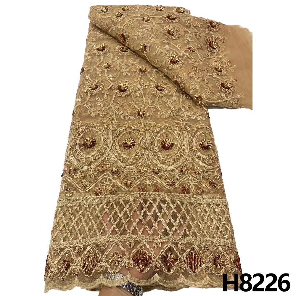 

2023 Высококачественная африканская кружевная ткань, французская сетка, нигерийская ткань с блестками для свадебной вечеринки