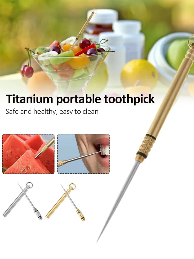 Titanium Toothpick Outdoor Edc Portable Multi-Purpose Toothpick Reusable Fruit Fork Outdoor Camping Hiking Picnic Little Tools
Titanium Toothpick Outdoor Edc Portable Multi-Purpose Toothpick Reusable Fruit Fork Outdoor Camping Hiking Picnic Little Tools