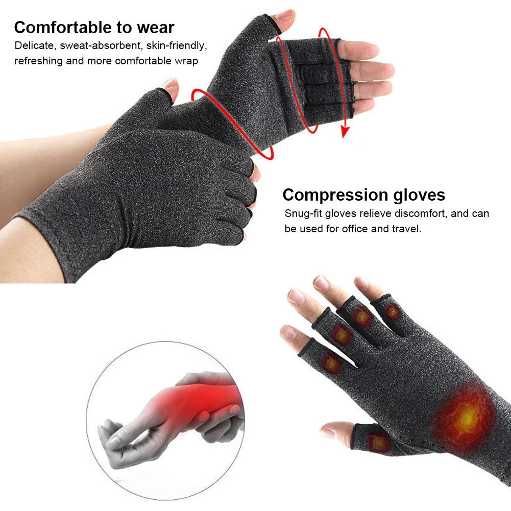 Compression Gloves For Men Women Half-finger Non-Slip Grip Relieves Pains Arthritis Wrist Support Hand Brace for Rehabilitation
Compression Gloves For Men Women Half-finger Non-Slip Grip Relieves Pains Arthritis Wrist Support Hand Brace for Rehabilitation