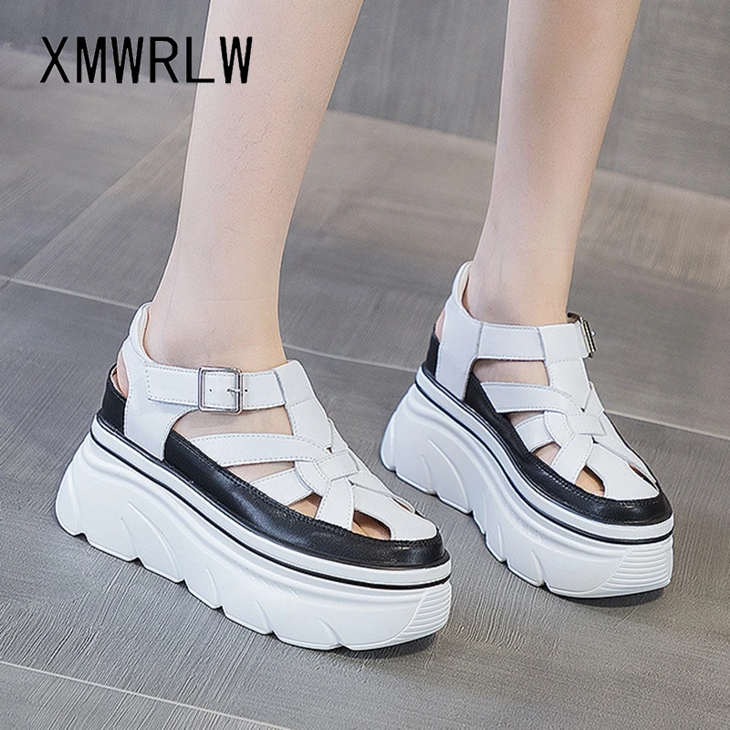 XMWRLW Genuine Leather Summer Women Sandals Fashion Buckle High Heels Sandals For Women Summer Shoes Rubber Sole Ladies Sandal 
XMWRLW Genuine Leather Summer Women Sandals Fashion Buckle High Heels Sandals For Women Summer Shoes Rubber Sole Ladies Sandal