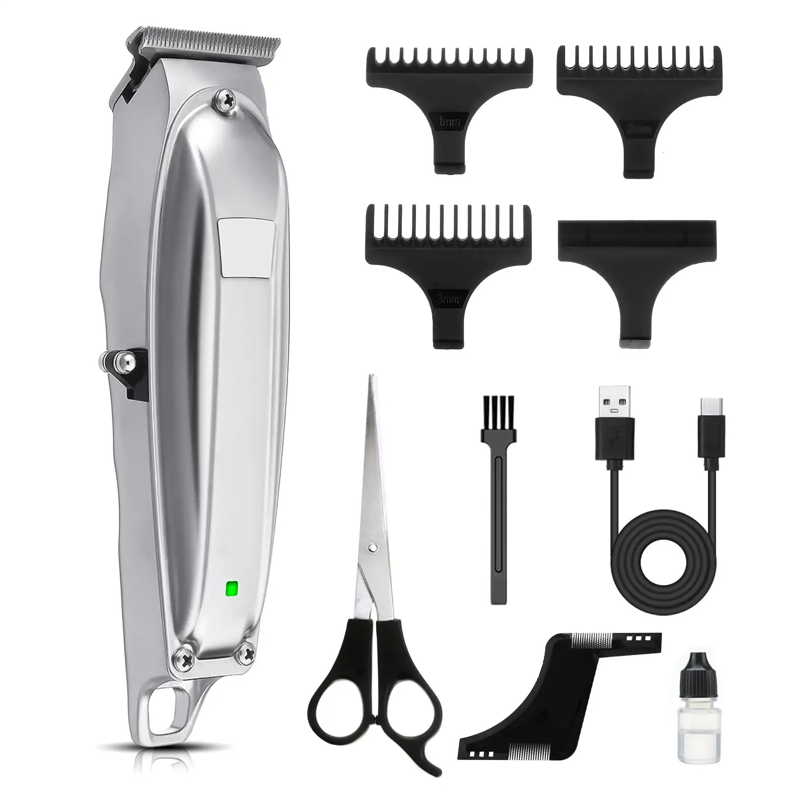 Hair Clipper Hair Trimmer Kit for Men Cordless USB Rechargeable Hair Trimmer Quiet Electric Haircut Kit Beard Comb Professional
Hair Clipper Hair Trimmer Kit for Men Cordless USB Rechargeable Hair Trimmer Quiet Electric Haircut Kit Beard Comb Professional