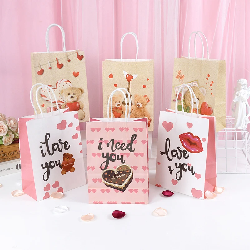 Valentine's Day Gift Packaging Kraft Paper Bag With Handles Love Heart Bear Present Storage Bag Wedding Party Supplies 5Pcs/Lot
Valentine's Day Gift Packaging Kraft Paper Bag With Handles Love Heart Bear Present Storage Bag Wedding Party Supplies 5Pcs/Lot