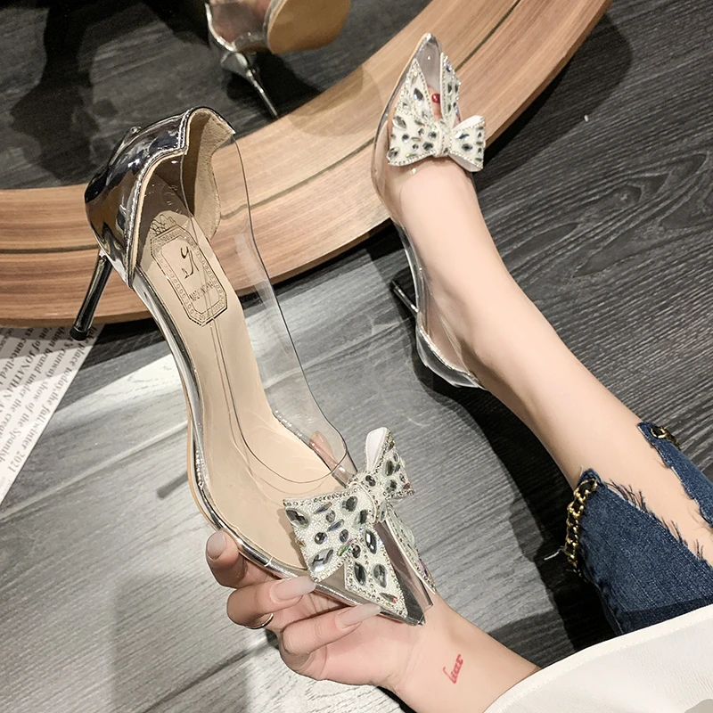 Summer Pointed Toed Crystal Fairy Ladies Sandals Rhinestone Butterfly-knot Transparent High Heel Women Fashion Shoes Women
Summer Pointed Toed Crystal Fairy Ladies Sandals Rhinestone Butterfly-knot Transparent High Heel Women Fashion Shoes Women
