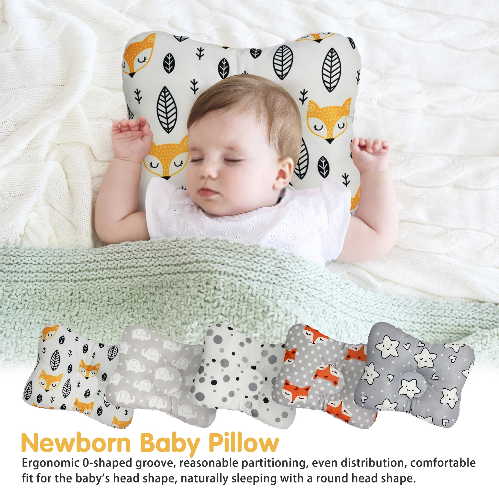 Baby Pillow Head Protection For Newborn Sleeping Support Shaping Cushion Cartoon Concave Pillow Prevent Flat Head Birthday Gifts
Baby Pillow Head Protection For Newborn Sleeping Support Shaping Cushion Cartoon Concave Pillow Prevent Flat Head Birthday Gifts