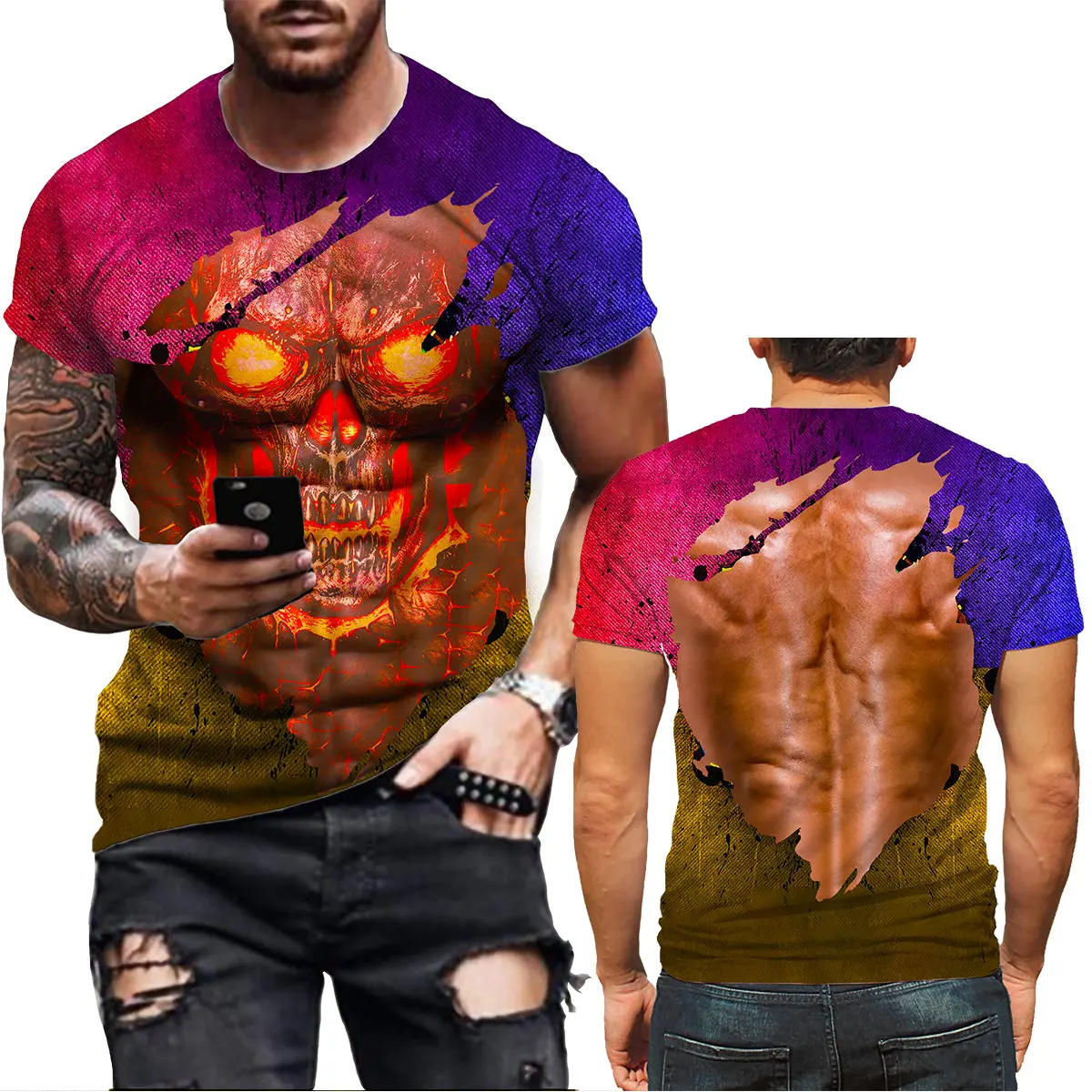 Men's Funny T-shirt 3d Muscle Pattern Print T-shirt Summer Muscle Streetwear Cosplay Clothing Tshirt Men
Men's Funny T-shirt 3d Muscle Pattern Print T-shirt Summer Muscle Streetwear Cosplay Clothing Tshirt Men