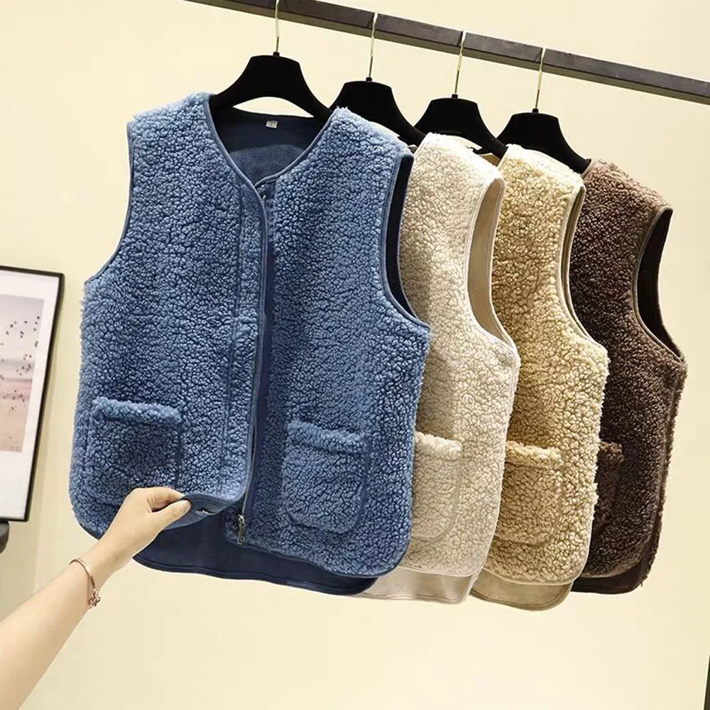 Women Woolen Thicken Waistcoats 2020 Fashion Autumn Winter V Neck Loose Insert Velvet Vests WDC6181
Women Woolen Thicken Waistcoats 2020 Fashion Autumn Winter V Neck Loose Insert Velvet Vests WDC6181
