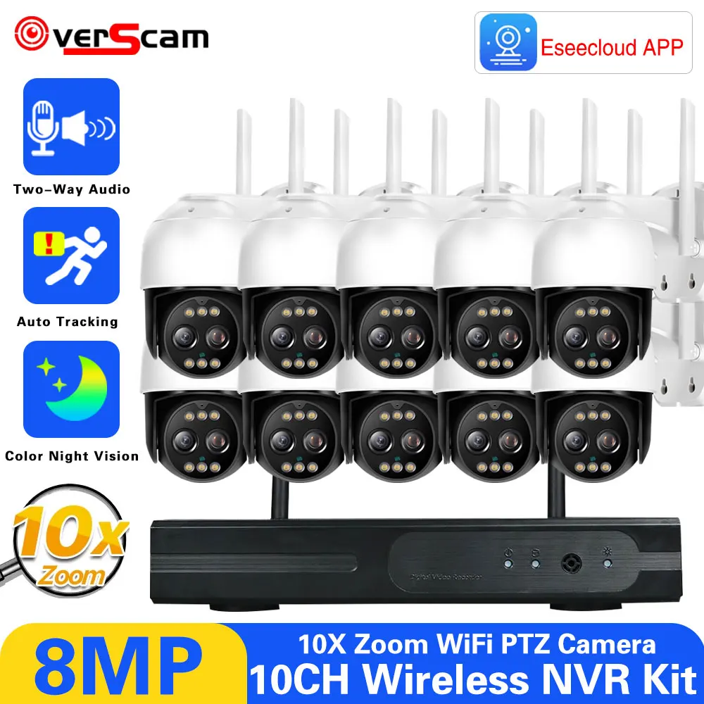 10X Zoom 4K Wifi CCTV Camera Security System Kits 10CH Wireless NVR SOutdoor Auto Tracking PTZ IP Camera Video Surveillance Kit
10X Zoom 4K Wifi CCTV Camera Security System Kits 10CH Wireless NVR SOutdoor Auto Tracking PTZ IP Camera Video Surveillance Kit