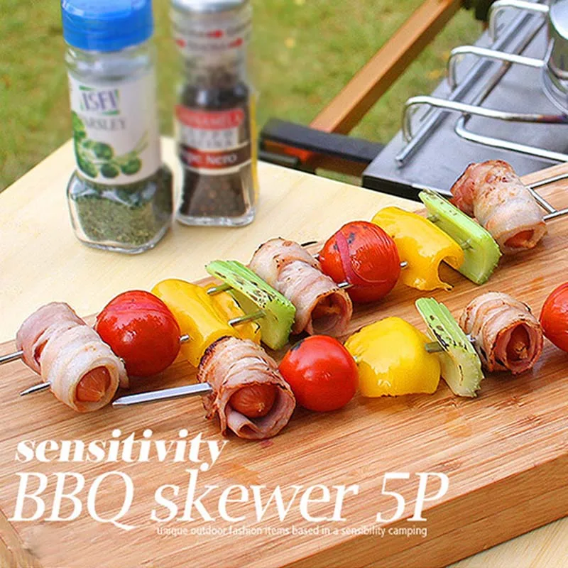 BBQ Fork 5Pcs Stainless Steel Barbecue Skewer Barbecue Skewer Grill Fork With Wooden Handle U-Shaped Fork Set Accessories Tools
BBQ Fork 5Pcs Stainless Steel Barbecue Skewer Barbecue Skewer Grill Fork With Wooden Handle U-Shaped Fork Set Accessories Tools