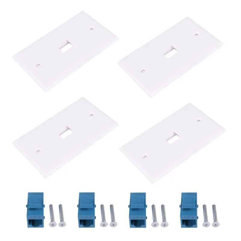 Сетевая розетка Ethernet 4х Cat6, розетка с 1 портом RJ45, Сетевая розетка-гнездо, фоторозетка, белая и синяя
Сетевая розетка Ethernet 4х Cat6, розетка с 1 портом RJ45, Сетевая розетка-гнездо, фоторозетка, белая и синяя