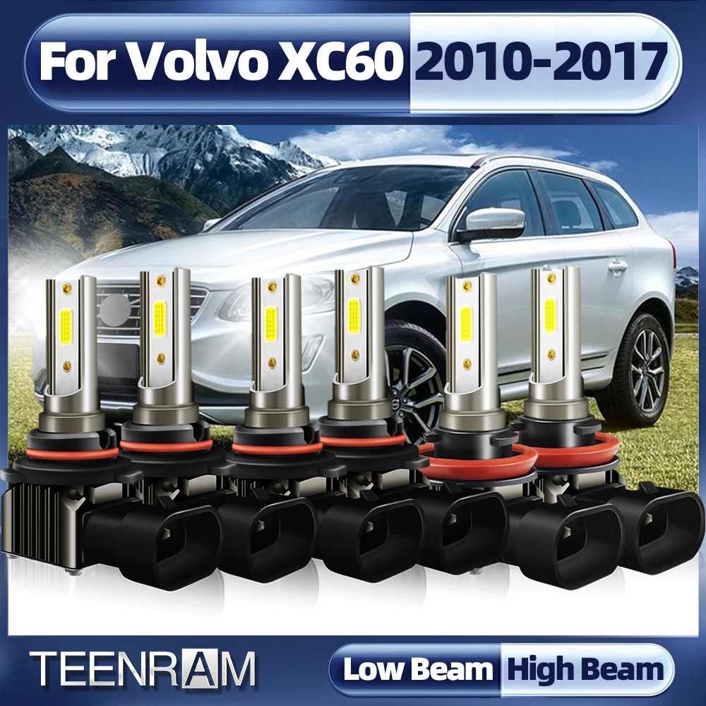 

H7 H11 LED 12000LM 90W Canbus Led Car Headlight Bulbs 6000K White Turbo CSP Chip Auto Fog Lamp 12V For Volvo XC60 2010-2017