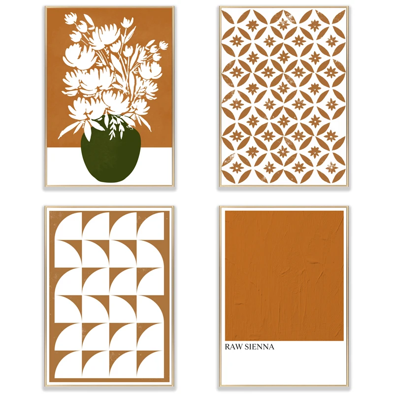 Brown Flower Pattern Vase Posters Abstract Geometric Plants Canvas Art Prints Nordic Wall Painting for Living Room Aisle Decor
Brown Flower Pattern Vase Posters Abstract Geometric Plants Canvas Art Prints Nordic Wall Painting for Living Room Aisle Decor