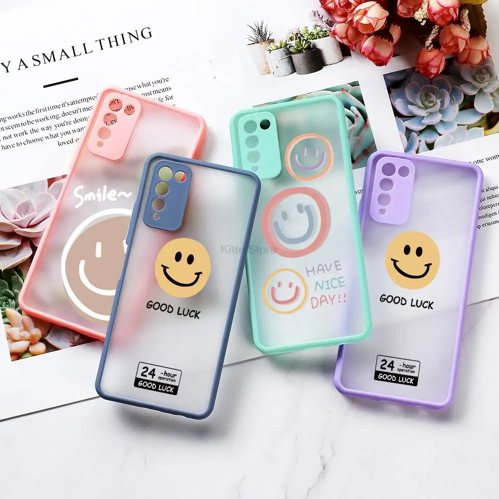 Cartoon Cases For Honor 10X Lite Honor 50 Pro 8X 9A 20 cute smiley Cover For Huawei P40 Lite P30 Pro P20 Y9 Y6 Matte Clear Funda
Cartoon Cases For Honor 10X Lite Honor 50 Pro 8X 9A 20 cute smiley Cover For Huawei P40 Lite P30 Pro P20 Y9 Y6 Matte Clear Funda
