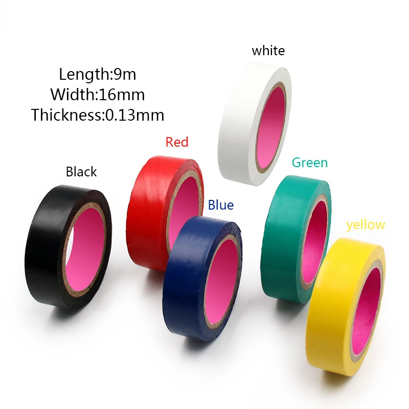 Electrical Tape PVC Wear-resistant Flame Retardant Lead-free Insulating Waterproof Eletrician White Black Red Blue Green
Electrical Tape PVC Wear-resistant Flame Retardant Lead-free Insulating Waterproof Eletrician White Black Red Blue Green