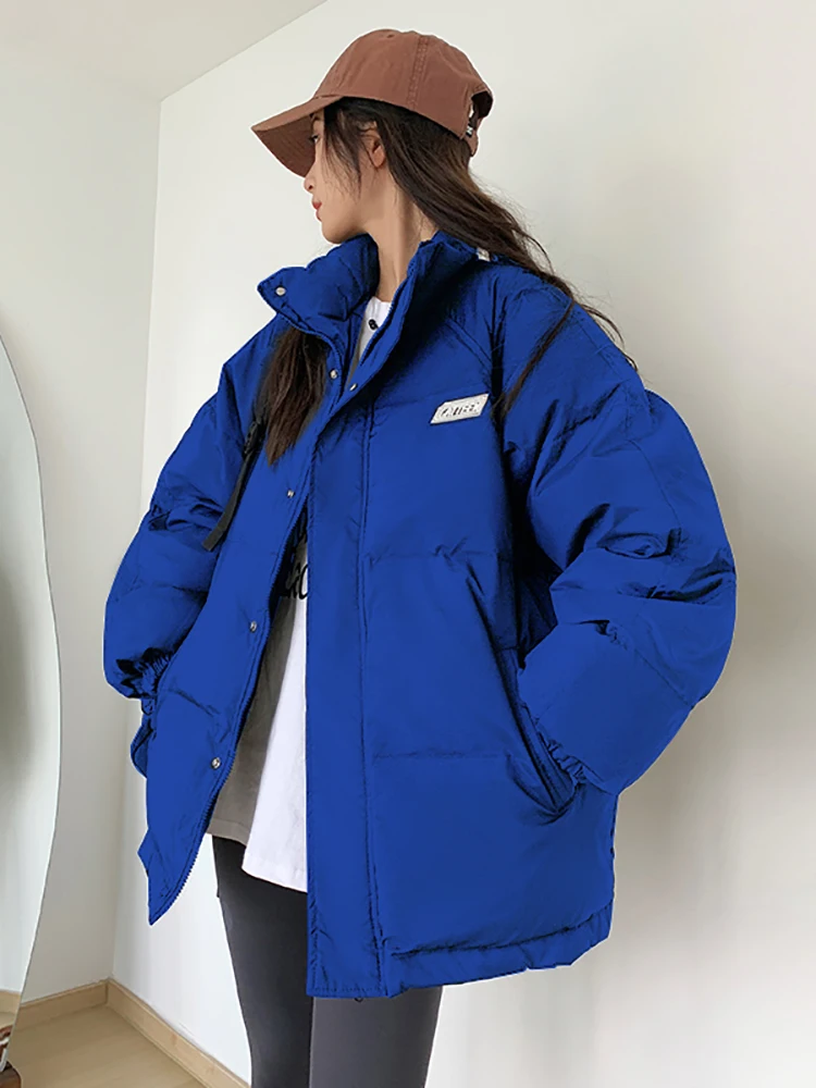 Fashion Solid Women's Winter Cotton Jacket Stand Collar Short Coat Preppy Style Parka Ladies Chic Outwear Female
Fashion Solid Women's Winter Cotton Jacket Stand Collar Short Coat Preppy Style Parka Ladies Chic Outwear Female