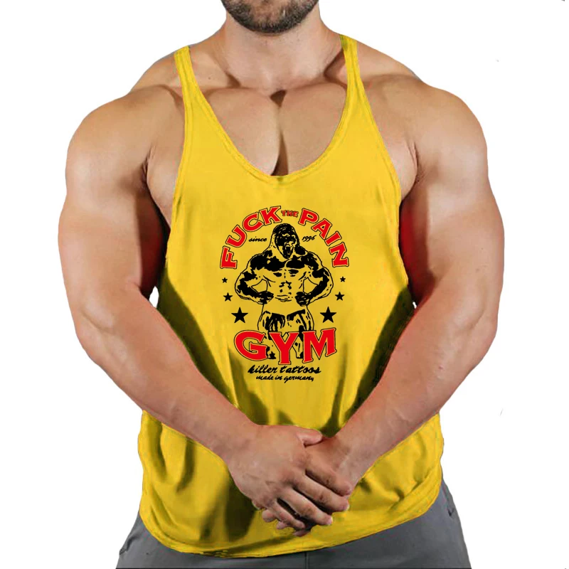 

Gyms Workout Sleeveless Shirt Stringer Tank Top Men Bodybuilding Clothing Fitness Mens Sportwear Vests Muscle Singlets Cotton