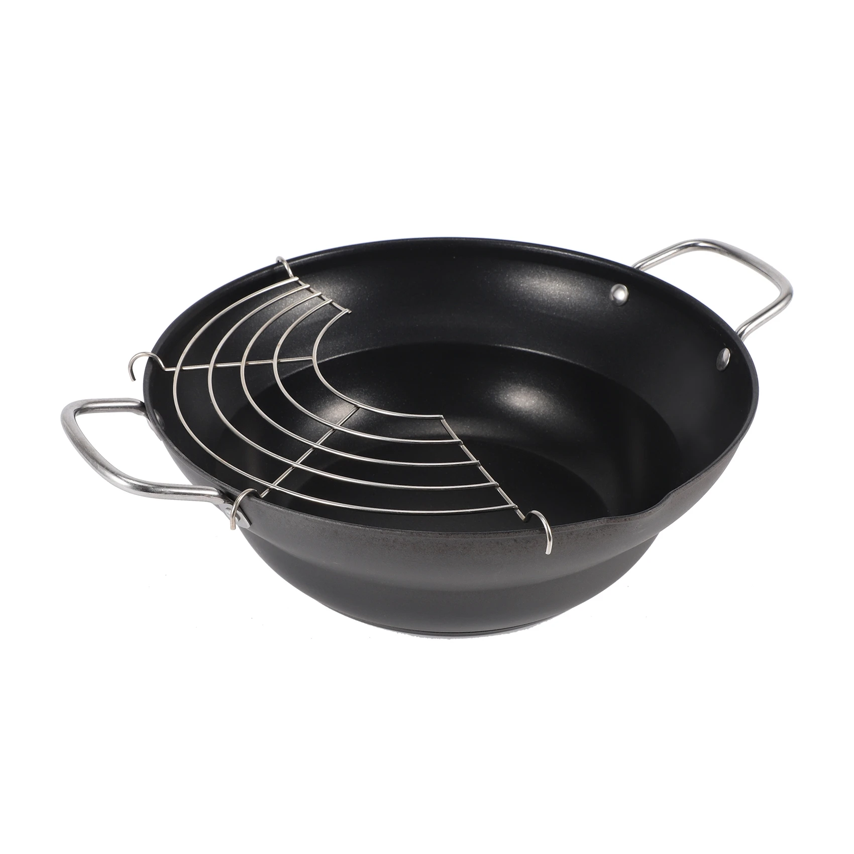 24cm Easy Pour Non Stick Coating Tempura Fryer Pot with Oil Drip Drainer Rack Japanese-style Mini Deep Fry Pan
24cm Easy Pour Non Stick Coating Tempura Fryer Pot with Oil Drip Drainer Rack Japanese-style Mini Deep Fry Pan