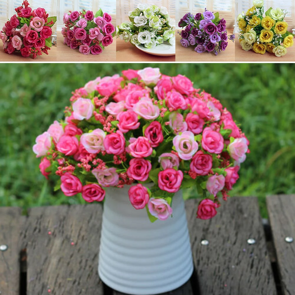 1 Bouquet 21 Heads Artificial ROSE Flowers Silk Fake Flowers Wedding Party Home Decor Flower Bouquet Wreath DIY Scrapbooking
1 Bouquet 21 Heads Artificial ROSE Flowers Silk Fake Flowers Wedding Party Home Decor Flower Bouquet Wreath DIY Scrapbooking
