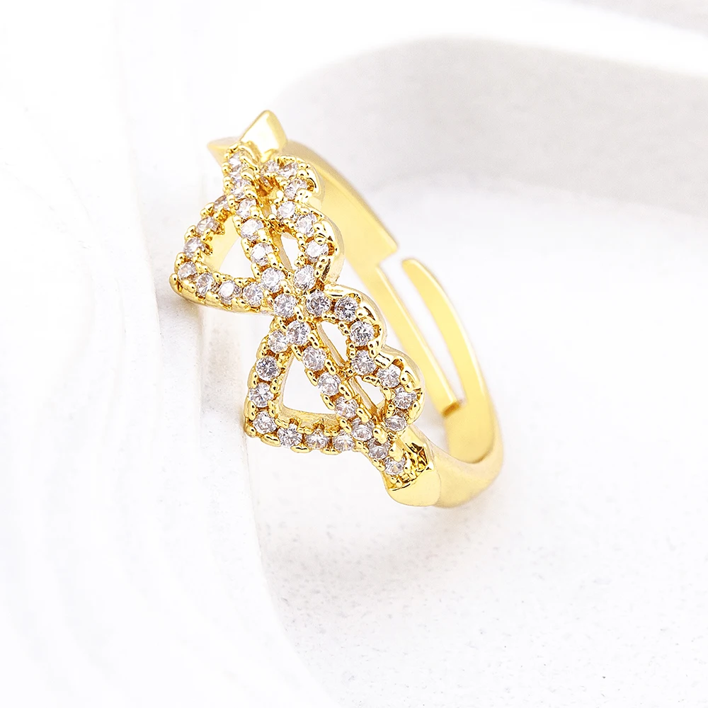 AIBEF Hollow Double Heart Ring For Women Fashion Jewelry Adjustable Open Ring Wedding Accessories Gifts
AIBEF Hollow Double Heart Ring For Women Fashion Jewelry Adjustable Open Ring Wedding Accessories Gifts