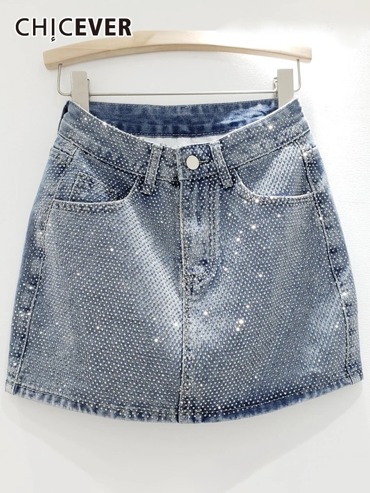 CHICEVER Spliced Diamonds Skirts For Women High Waist Patchwork Pockets Hit Color Folds Slim Bodycon Mini Skirt Female Summer
CHICEVER Spliced Diamonds Skirts For Women High Waist Patchwork Pockets Hit Color Folds Slim Bodycon Mini Skirt Female Summer