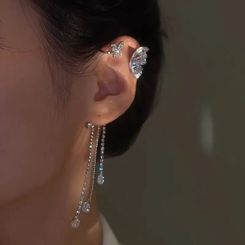 Супер Блестящий Стразы, серьги с бахромой в виде бабочки, модные Универсальные серьги
Супер Блестящий Стразы, серьги с бахромой в виде бабочки, модные Универсальные серьги