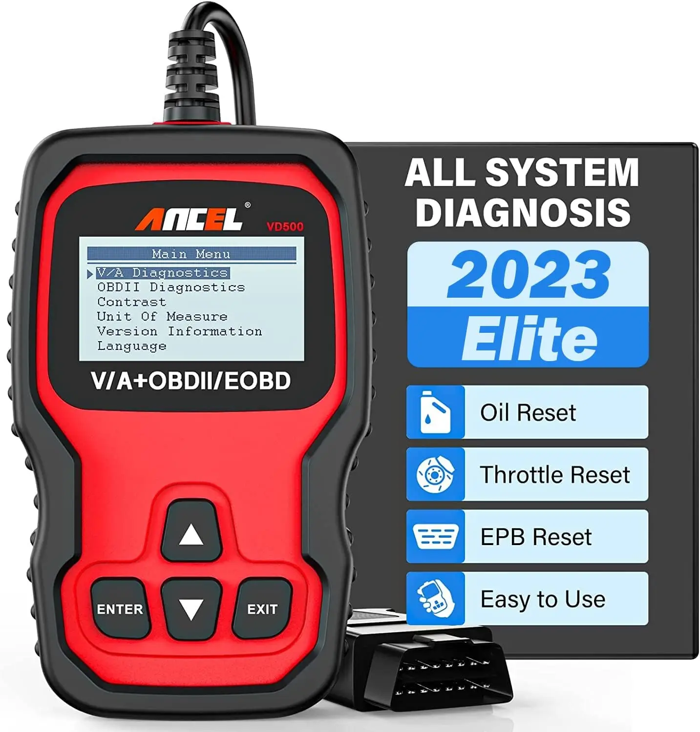 VD500 OBD II Diagnostic Scanner for volkswagen VW Seat Diagnosis Check Engine Light EPB ABS SRS Code Reader Oil Throttle Posit
VD500 OBD II Diagnostic Scanner for volkswagen VW Seat Diagnosis Check Engine Light EPB ABS SRS Code Reader Oil Throttle Posit