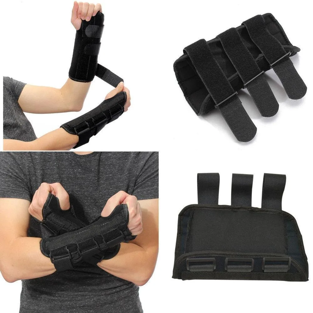 

S/M/L Splint Hand Wrist Support Wrap Bandage Gym Strap Brace Fractures Carpal Tunnel Pain Relief Arthritis Sprain Right/Left
