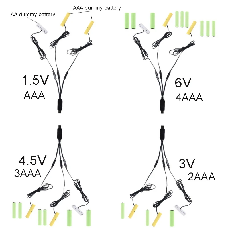 3in1 2AAA AA USB Eliminator for Doorbell Remote Control Shavers LED Lamp 
3in1 2AAA AA USB Eliminator for Doorbell Remote Control Shavers LED Lamp