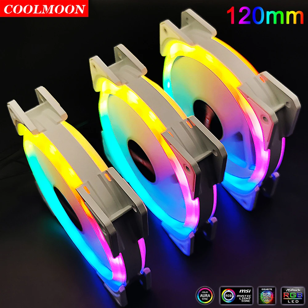 Кулер для ПК Coolmoon Dual-Овальный S RGB, 120 мм, 5 В, 3 контакта 
Кулер для ПК Coolmoon Dual-Овальный S RGB, 120 мм, 5 В, 3 контакта